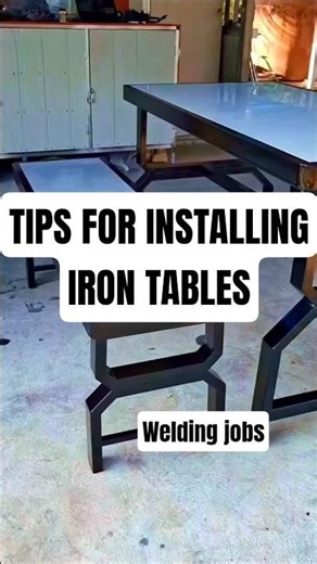 Tips for installing a tile IRON table by welder #welding #creativediy