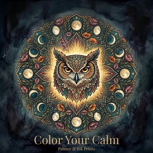 Mandala Coloring Book, Owl Celestial Botanical Designs, Mindfulness Pages (PDF Download) - Etsy Australia