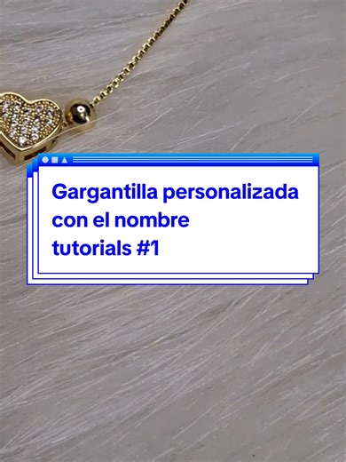 Hermosa gargantilla personalizada con el nombre. En este tutorials te enseño a elaborar una hermosa gargantilla personalizada con el nombre, puedes usar el nombre que quieras #bisuteriacontiktok #gargantilla #personalizada #elmejorregalo #bisuteria #teenseño #lomejordetiktok
