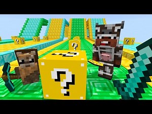 DESAFIO DE LOS LUCKY BLOCKS DE DIAMANTITO EN MINECRAFT 😂 CARRERA DE LUCKY BLOCK