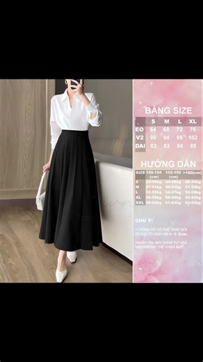 Gợi ý chân váy xếp ly dáng dài cho nàng công sở thanh lịch