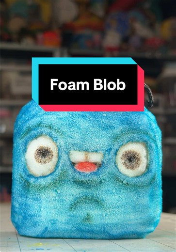 Making a squishy foam blob out of solid upholstery foam #nickpainting #learnwithtiktok #artistsoftiktok #blob