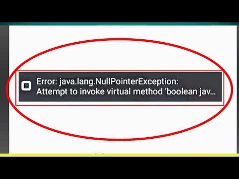 error java.lang.nullpointerexception attempt to invoke virtual method 'boolean