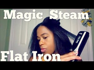 Magic Steam Pro Flat Iron Review | Straightening 4C Natural Hair