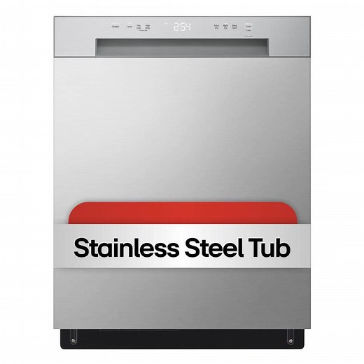 Reviews for LG 24 in. Stainless Look Front Control 52 dBA Dishwasher with Stainless Steel Tub and SenseClean | Pg 1 - The Home Depot