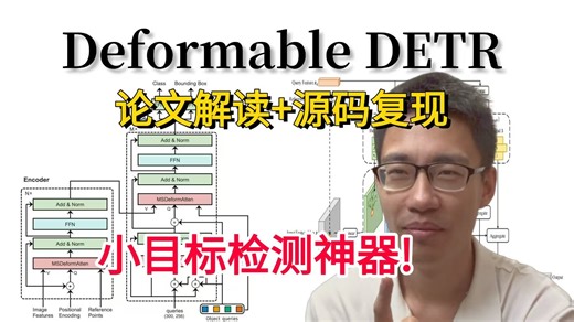 吹爆！2026目标检测别再卷YOLO了！Deformable DETR：超强端到端小目标检测神器，大佬一小时带你学透DeformableDetr算法！论文 代码
