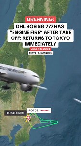 DHL BOEING 777 HAS “ENGINE FIRE” AFTER TAKE OFF: RETURNS TO TOKYO IMMEDIATELY #enginefire #dhl #boeing #boeing777 #tokyo #aviation #pilot #emergencylanding #atc #tower | Flight Simulator Fantasy
