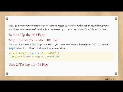 Setting Up Error and 404 Pages in Next.js