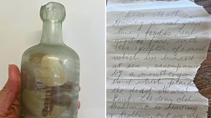 Flaskpost från första världskriget hittad: ”Mirakel”