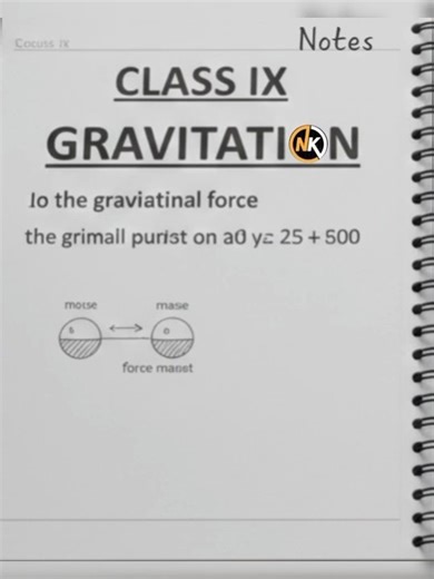 class 9th. chapter 9 gravitation . best Notes.#youtube shorts# .by Notes King.