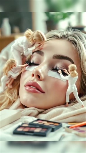 "Tiny Artists Creating Beautiful Makeup Look 👩‍🎨" #shorts