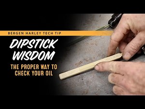 Dipstick Wisdom. The correct way to check your oil
