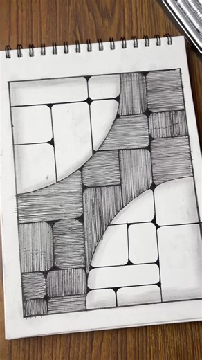 Easy Zentangle Doodle Art Pattern Tutorial😳😱 | #shorts #youtube #doodle #doodleart