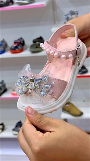 🦋 Premium Kids Girls Butterfly Sandals | Stone & Pearl Luxury Design | Soft Medicated Cushion Sole
