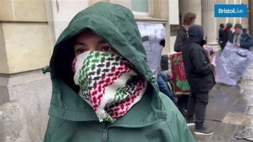 Protestors outside Bristol Crown Court support Filton 24