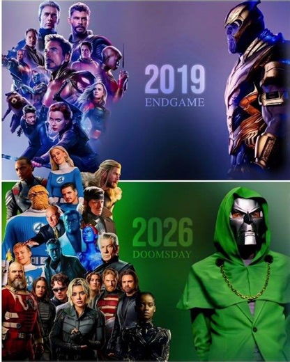 Marvel 2019: 😎 vs Marvel 2026: 💚