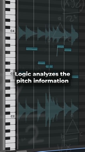 Turning audio into MIDI in #logicpro #logicprox #logicprotips #musicproduction #mixing