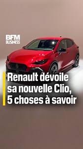 564K views · 2.8K reactions | Renault dévoile sa nouvelle Clio, 5 choses à savoir  C'est la voiture la plus vendue d'Europe : Renault dévoile la 6ème génération de sa Clio. Design, aides à la conduite, Google dans l'habitacle, date de sortie… Voilà ce qu'il faut savoir sur ce modèle très attendu. ️ Julien Bonnet  Erwan Morvan | BFM Business | Facebook