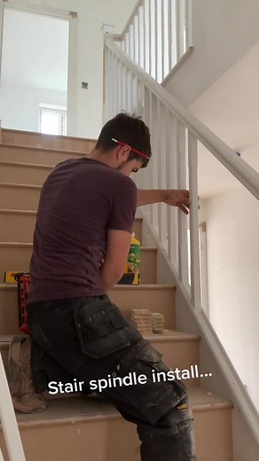 Spindle install sped up... #fyp #satisfying #construction #paslode