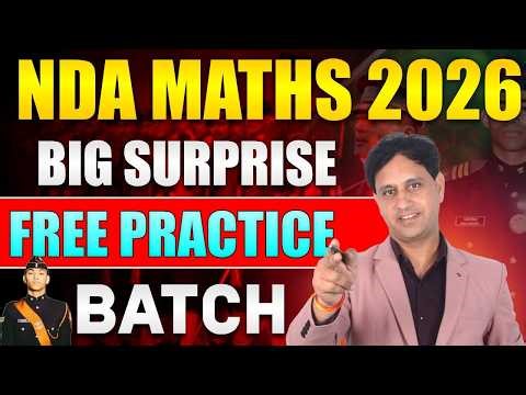 NDA Maths 2026 🔥 Big Surprise | Free Practice Batch for NDA 2026 Aspirants By ukesh Sir