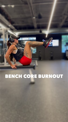 🔥Bench Core Burnout 🔥 Three moves. Serious fire. I added this quick burner at the end of my workout, and my abs were lit. Grab a bench and finish strong with 3 rounds of these core-focused movements. Try it after your next workout and let me know how your core feels after! To work out with me daily, check out the link in my bio. #benchcore #coreburnout #absfinisher #fitmomlife #workoutfromanywhere | Kassidy Callori