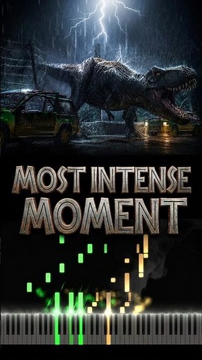 The MOST intense Jurassic Park moment? 🦖 Piano Short🎹
