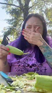 27K views · 571 reactions | Had no idea Loofah was also edible when it’s smaller so I had to give it a try last year. The taste is hard to pinpoint. Definitely gonna grab some of my smaller ones to eat this year #garden #gardening #tastetest #weirdfood #gardenexperiment #loofah | Nikki Adams | Facebook