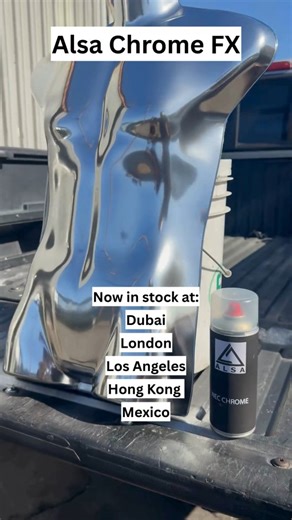 ✨ NOW IN STOCK — ALSA CHROME FX ✨ Our Viral Chrome Paint - Alsa Chrome FX is officially available in: 📍 Dubai 📍 London 📍 Los Angeles 📍 Hong Kong 📍 Mexico If you’re looking for true mirror-like chrome results, it’s ready near you. 📩 Contact us for details! #AlsaChromeFX #ChromePaint #MirrorFinish #NowInStock #CustomPaint AutomotivePaint | AlsaCorp