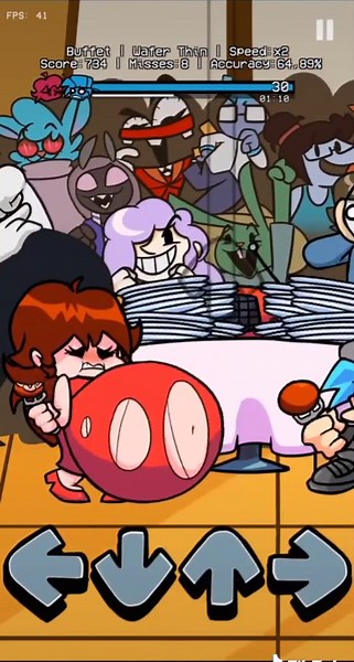 Friday Night Funkin vs Fat Girlfriend Buffet Night Burstin (FNF Mods)