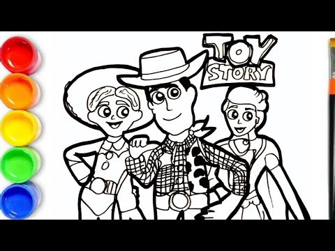 How to draw Woody, Jessie, Bo Peep | Toy Story