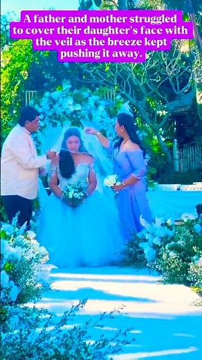 Wind Fights Parents While Veiling the Bride #shorts