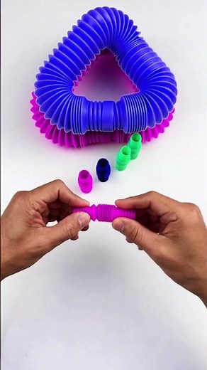 Creating Style ASMR Crunchy POP-TUBE Robot #diy #satisfyingvideos #relaxing #oddasmr #poptubesounds