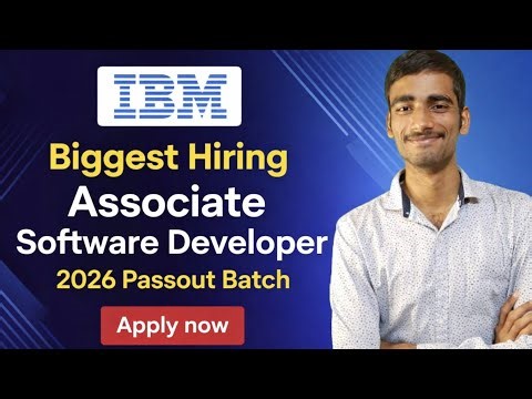 IBM Biggest Hiring 2026🔥 Associate Software Developer | Apply Now