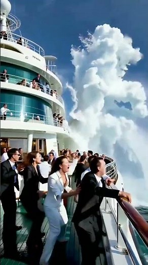 Massive Wave Hits Cruise Ship Caught on Camera! 🌊😱 | Real Footage