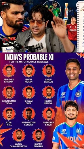 Team india playing Xl for Zimbabwe | Sanju is back #teamindia #indvszim #sanjusamson #cricket