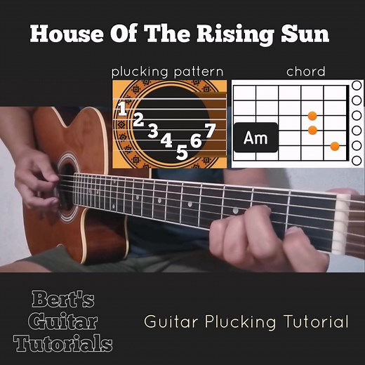 1.6M views · 18K reactions | house of the rising sun #guitartutorial #bertsguitartutorials | Bert's Guitar Tutorials | Facebook