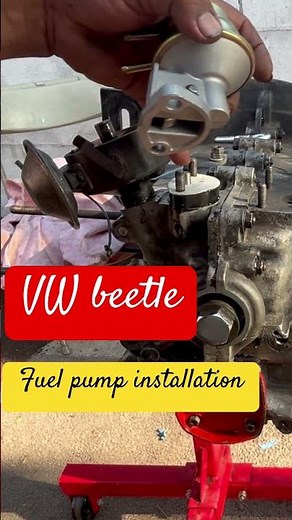 Fuel pump installation VW beetle #mechanic #mechanic #classiccar