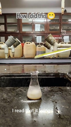 Acid Base Neutralization that produced CO2 gas.Chemistry experiment #chemistryviews #chemistryworld