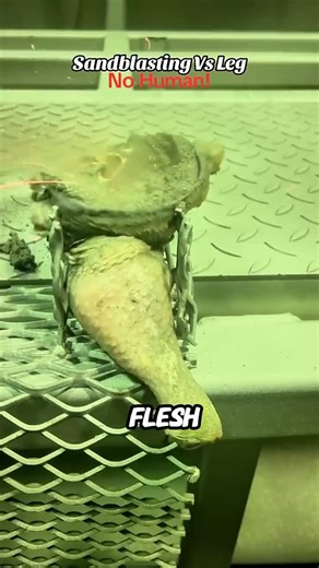 Ask Here on Instagram: "Sandblaster Machine This machine, which can instantly turn bones and flesh to ashes with a blast, is known as a sandblaster. Besides effortlessly blasting away organic materials, if you set the sandblaster to its highest power, it’s possible to blow a hole through an iron pot. However, this is not the main purpose of sandblasting. In fact, sandblasting can eradicate rust, paint, and residue from corrosion on materials spontaneously and effectively. It can also be used to 