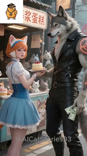 Fat Cat Transforms Into a Beautiful Girl and Outsmarts the Bully Wolf 😱✨ #FatCat #Transformation