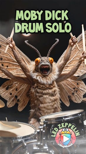 Moth Solos Led Zeppelin “Moby Dick” | Epic Bug Muzak Drum Solo Cover 🥁🦋