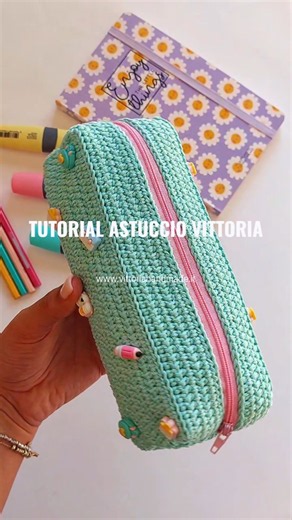 🍍🧶✨️🍉TUTORIAL ASTUCCIO VITTORIA ALL'UNCINETTO ⭐️✨️🍉🧶