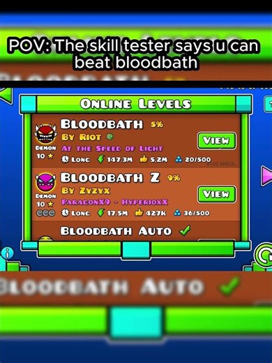 Pov u can beat bloodbath #geometrydash #meme #gd #memes
