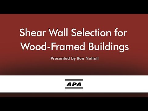 Shear Wall Selection for Wood-Framed Buildings