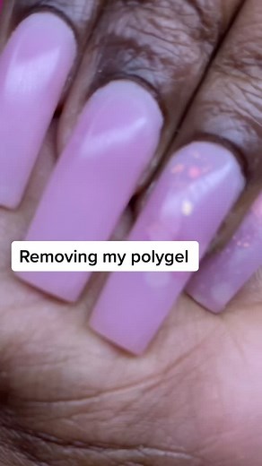 How do you remove your polygel? 👀 #nailremoval #diynails #nailsathome #foryoupage