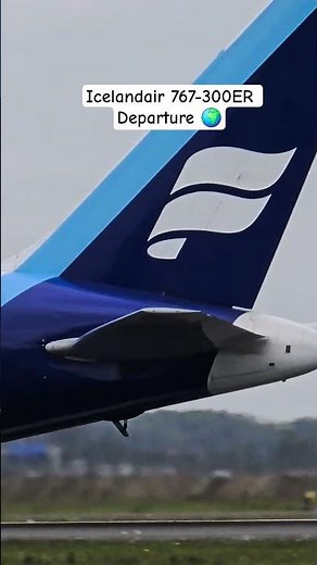 Icelandair Boeing 767-300ER (TF-ISW) Takeoff Amsterdam To Reykjavik 🌍
