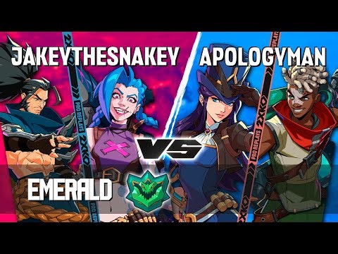 2XKO ▰ JAKEYTHESNAKEY (Jinx-Yasuo) vs APOLOGYMAN (Caitlyn-Ekko) ▰ 2XKO Pro level replays