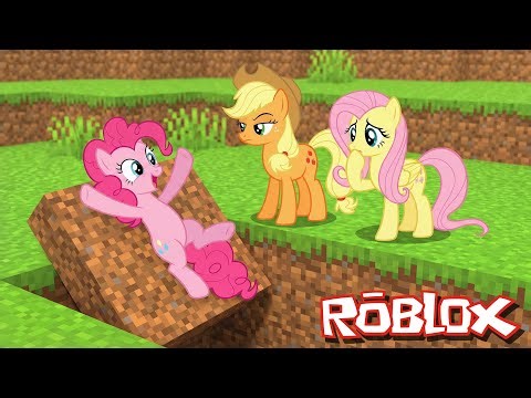 My Little Pony Play Minecraft Blocks Obby in Roblox!