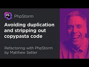 Do this to replace copypasta PHP code with a variable | Refactoring With PhpStorm by Matthew Setter