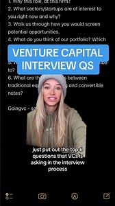 Venture Capital Interview Questions & Tips